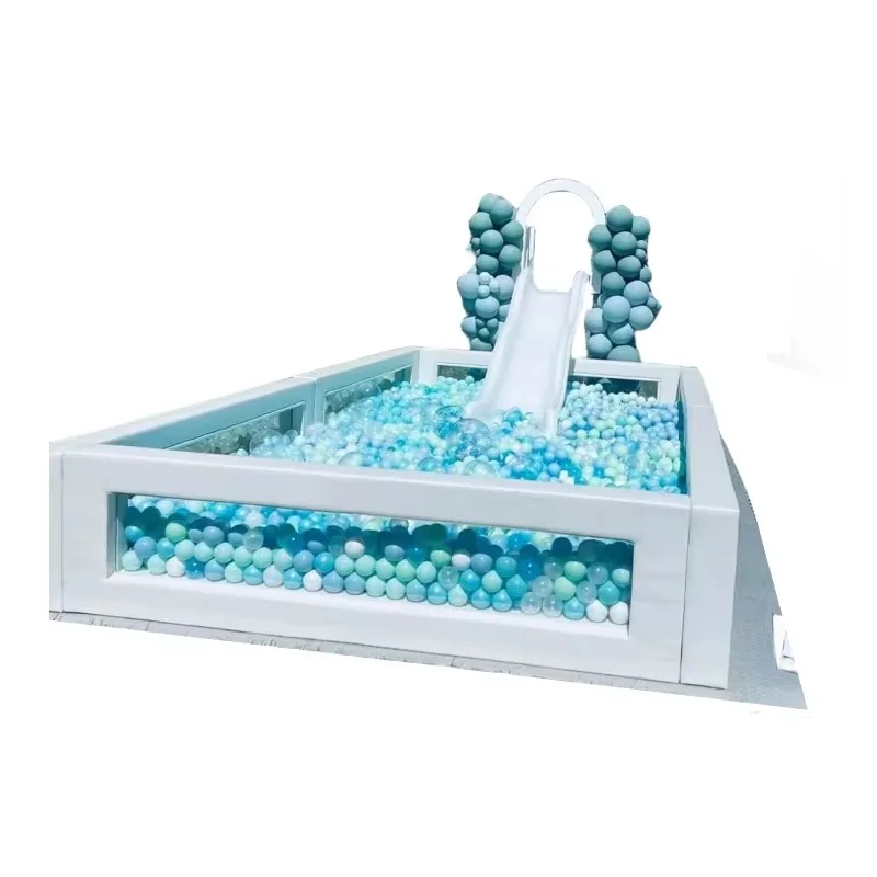 

Popular Wooden Transparent Soft Ball Pit Transparent Polymethyl Rental Party Ball Pit Playground Equipment Children's Game