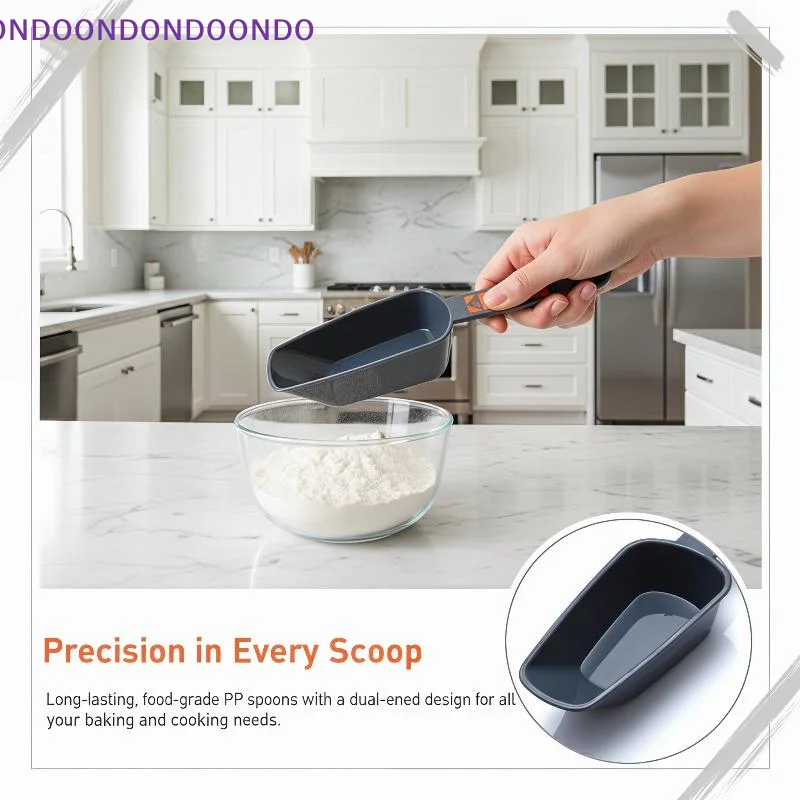 PP Plastic 4Pcs Measuring Spoons Set 1 4 Cup to 1 Cup With Accuracy Scales for Baking Cooking Tasks