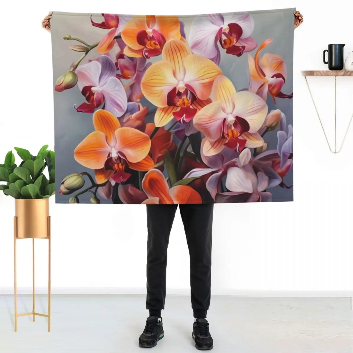 Flowers Bouquet #44 Throw Blanket Sofas funny gift Bed Fashionable Softest for babies Bed covers Blankets