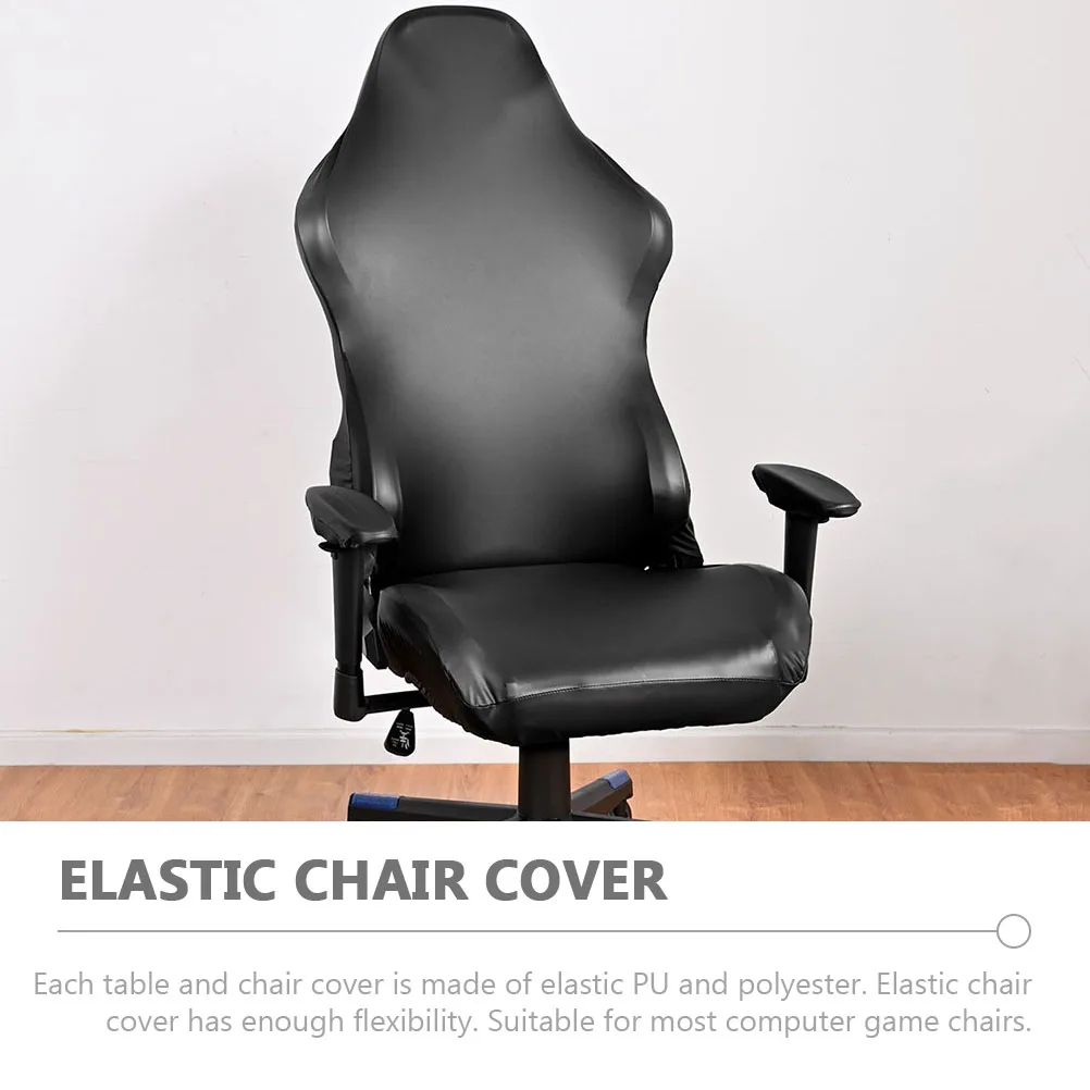 

Gaming Chair Protective Cover Computer Chair Slipcover Elastic PU Polyester Anti Slip Dustproof Stretchable Armchair Rotary