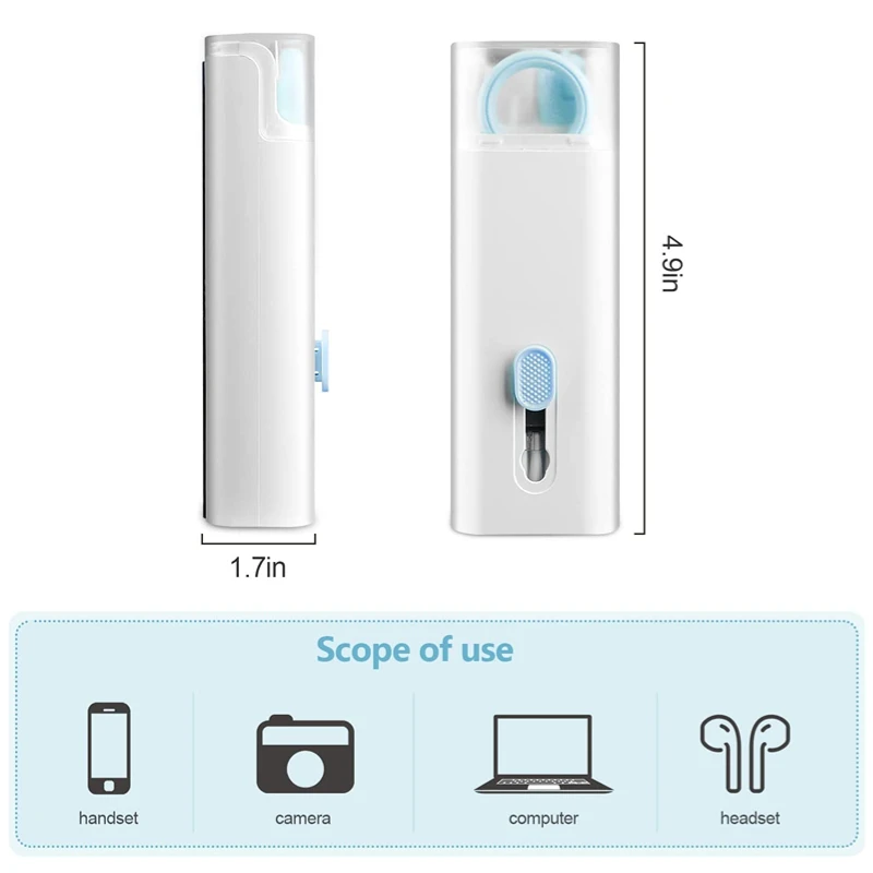 Kit de limpieza de teclado 7 en 1, cepillo limpiador, bolígrafo de limpieza de auriculares, Herramientas de limpieza de teléfonos iPad, Kit