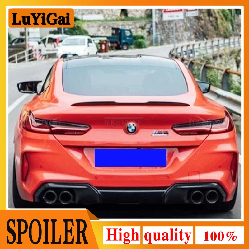 

For BMW 8 Series G14 G15 G16 840i 2020 Carbon Rubber Spoiler Tail Trunk Boot Wing Decoration Car Styling