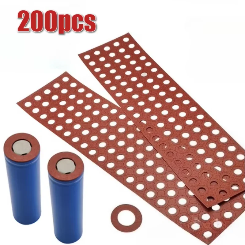 

200pcs of Battery Insulation Insulation Ring Adhesive Cardboard Paper for-18650 Battery Insulation Gasket Welding Tool