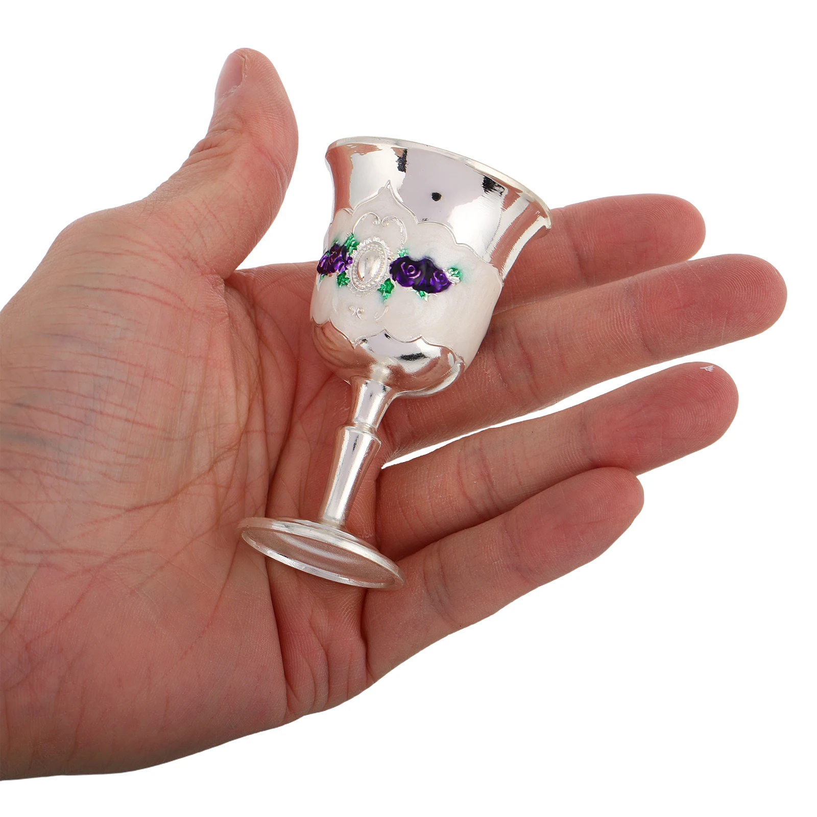 

Винтажный металлический бокал для вина, креативная чашка с цветочным тиснением, элегантный дизайн для банкета, домашнего декора, коктейлей, вечеринок