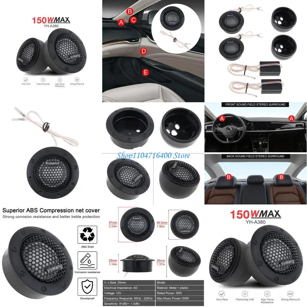 

y1gd Universal Tweeter Loudspeaker 150W Loud Speaker Super Power Audios Sound for Car
