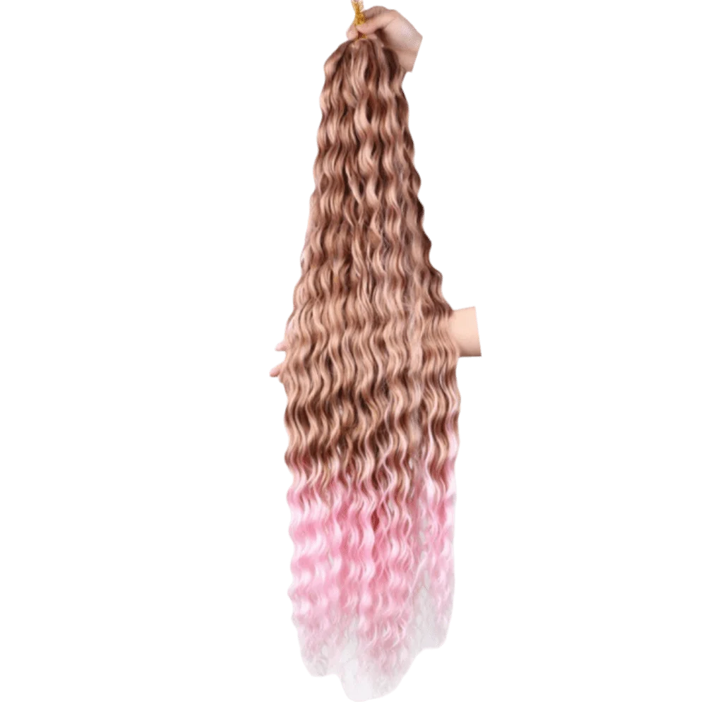 Heat Resistant Synthetic Fiber Wigs Easy to braid Super light Chemical Fibre Hair Bundle Brushable 30inch Hair Extensions Women