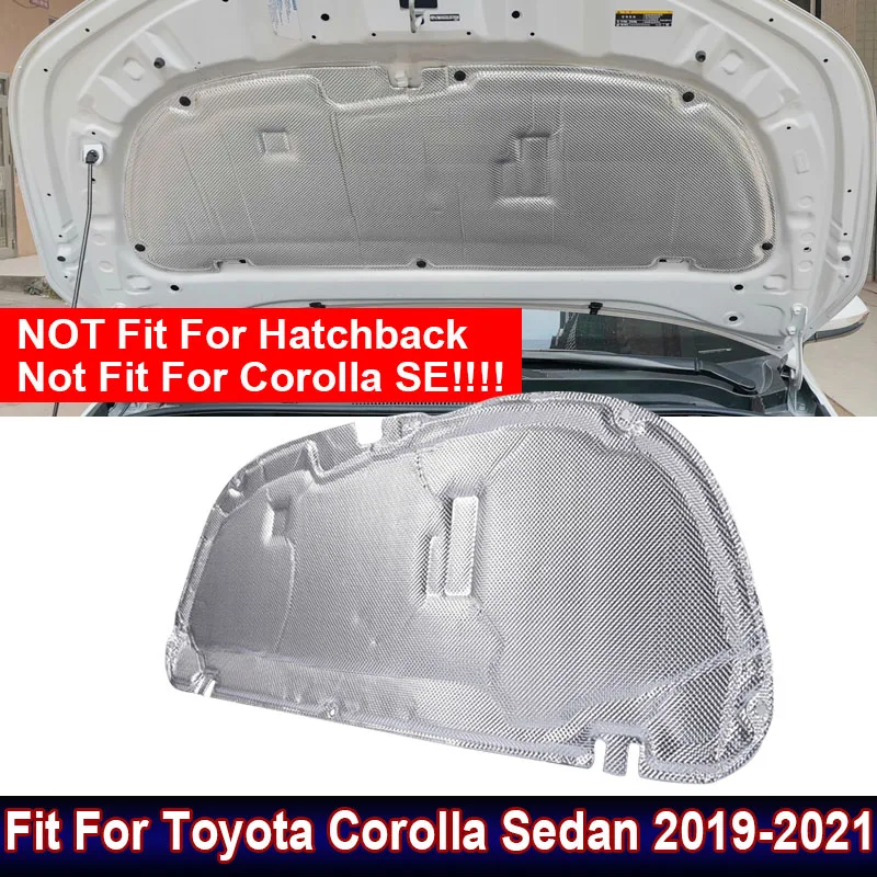 

Car Front Hood Engine Sound Heat Insulation Cotton Pad Soundproof For Toyota Corolla Sedan 2019-2021 Car Accessories Shock Hood