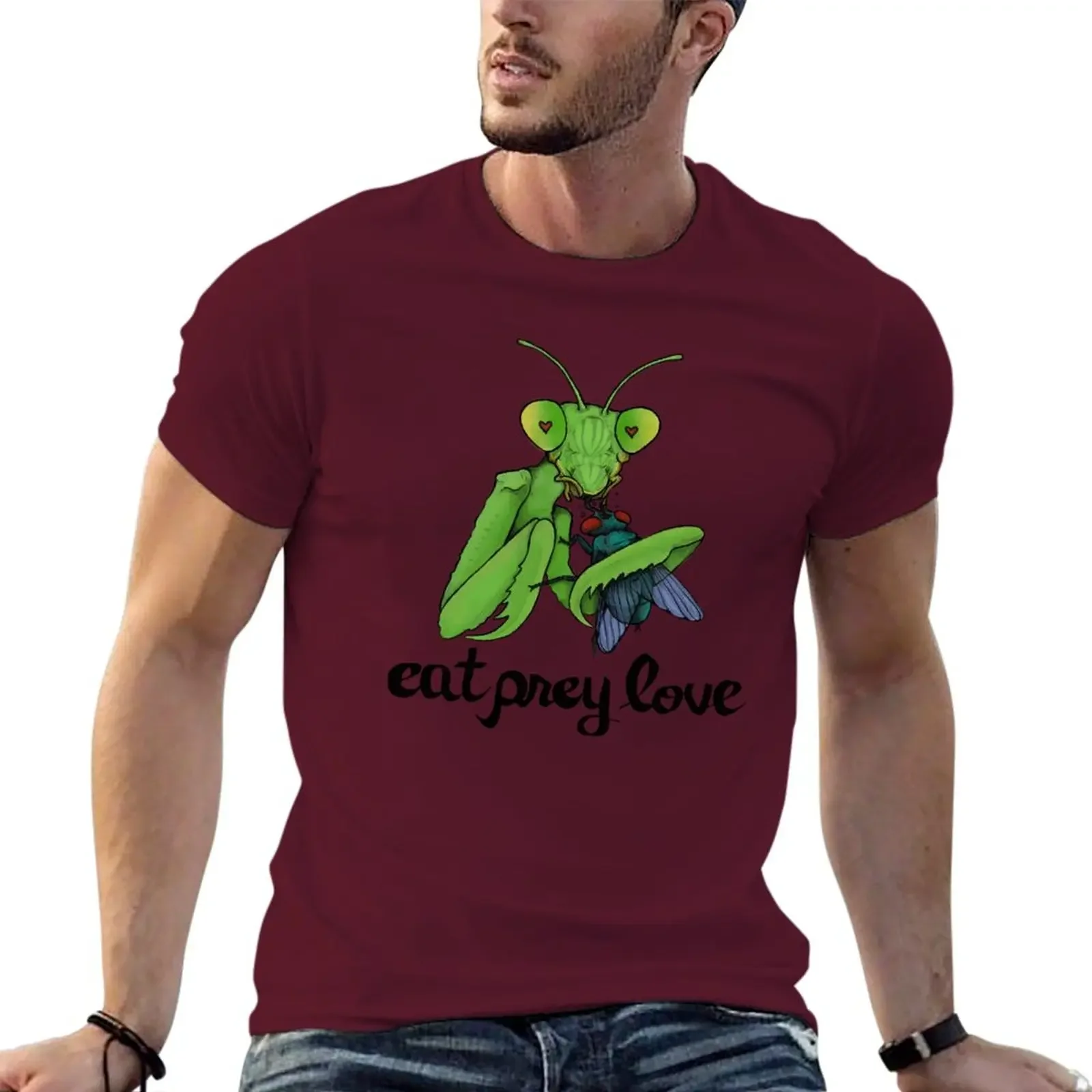 New Eat Prey Love (Black Text) T-Shirt plus size tops quick drying shirt Men's t-shirt