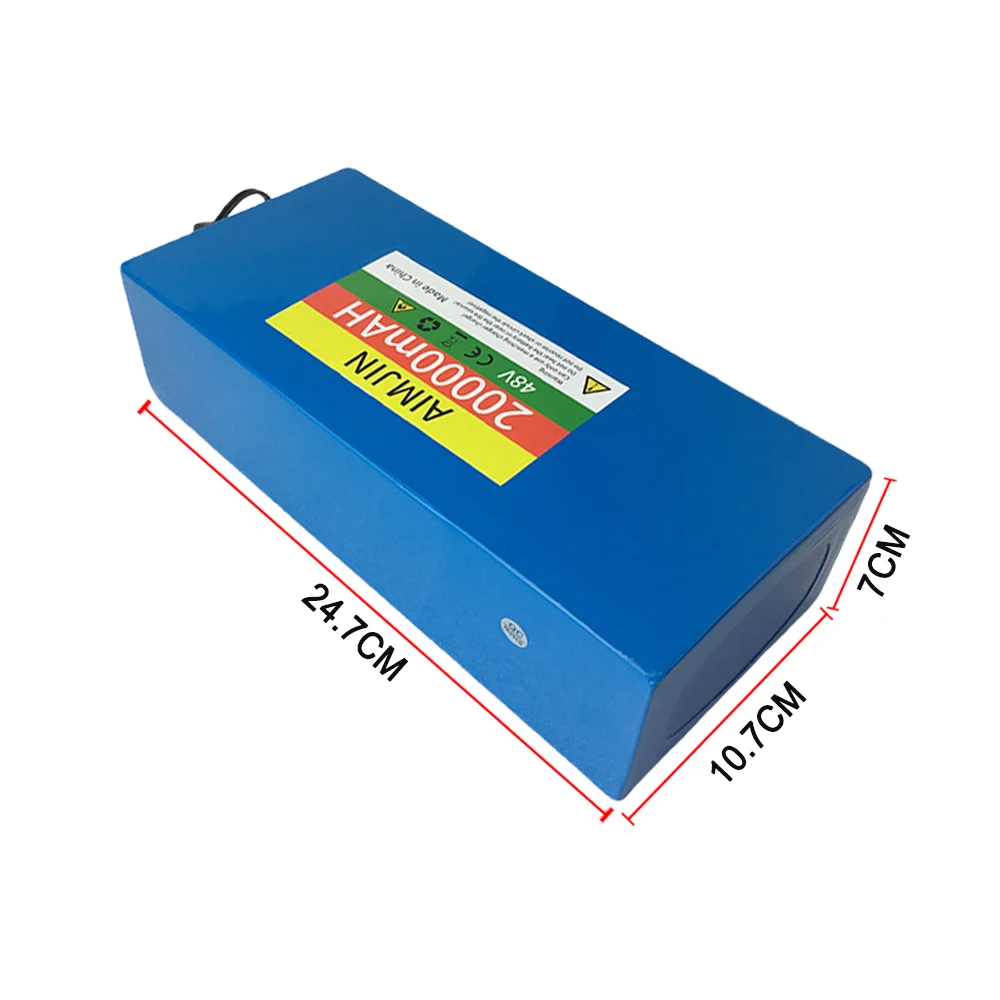 48V 20Ah 18650 13S5P Li-ion Battery Pack，Built-in BMS 500-1000W，Strong power and long-lasting endurance