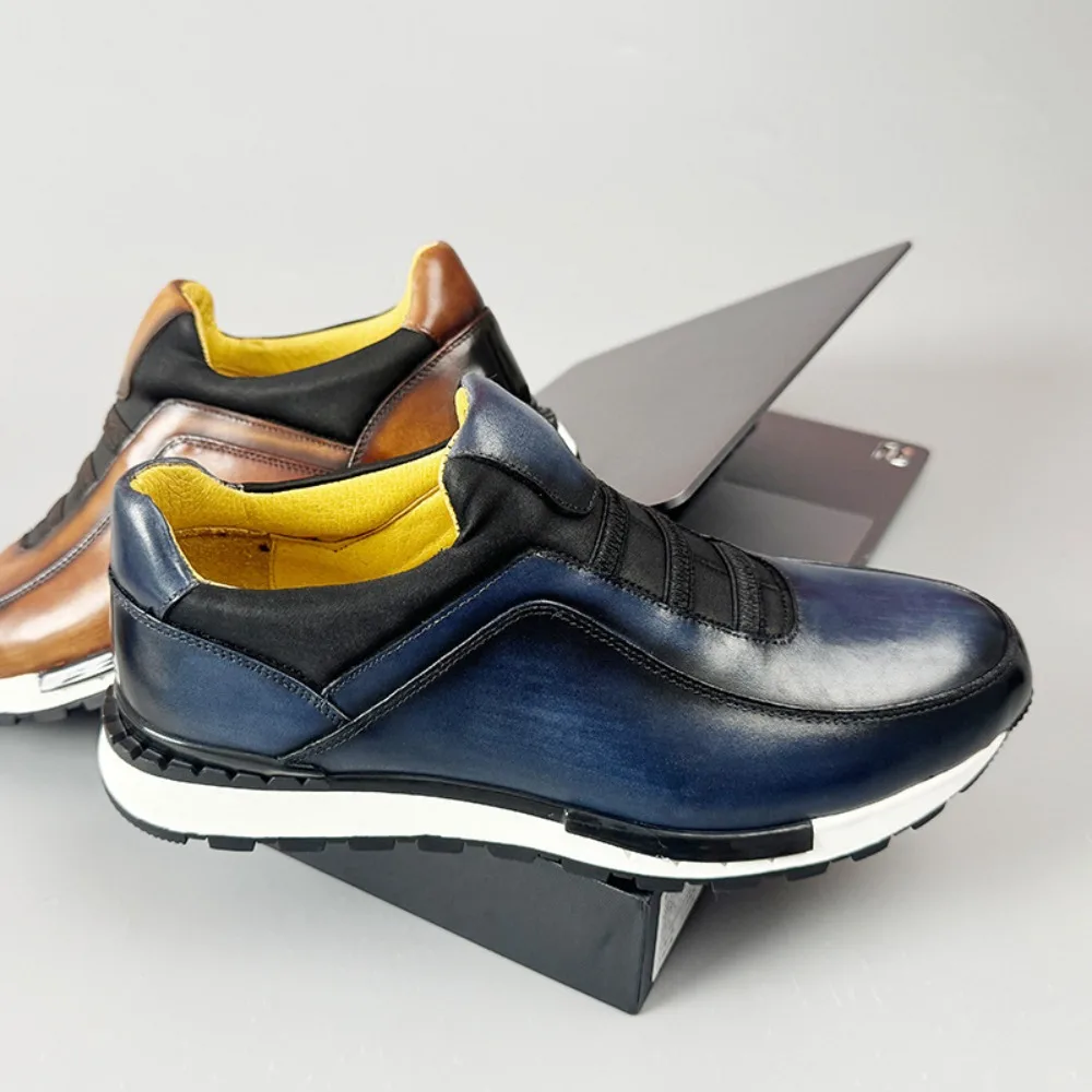 

Новые туфли с круглой головкой, модные повседневные кожаные удобные классические универсальные коричневые спортивные туфли первого слоя из воловьей кожи, красивые премиум-класса