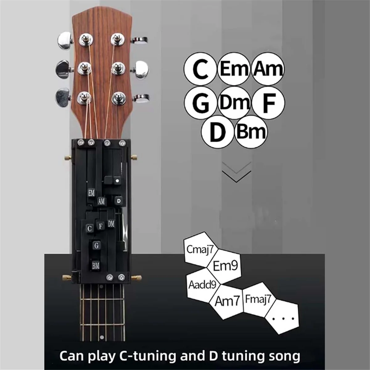 Gitaar Leren Hulpmiddel Met 16 Akkoorden, Gitaar Akkoord Trainer Folk Gitaar Akkoorden Leersysteem Voor Gitaar Beginner