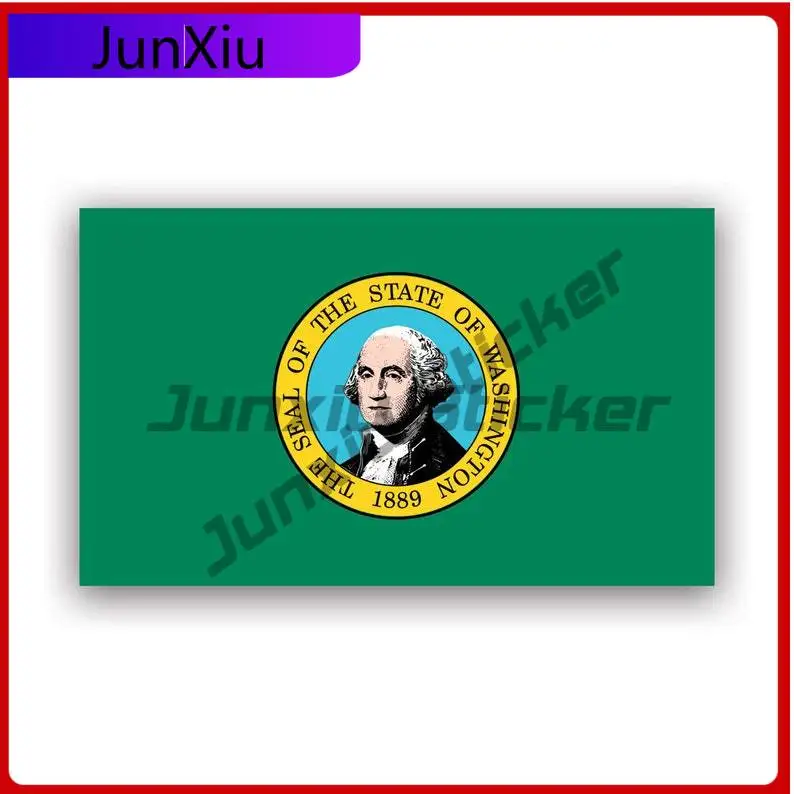 

Washington Flag Sticker Uv Protected State Washingtonian Wa Car Sticker Vinyl Decal Waterproof Durable For Car Window Laptop