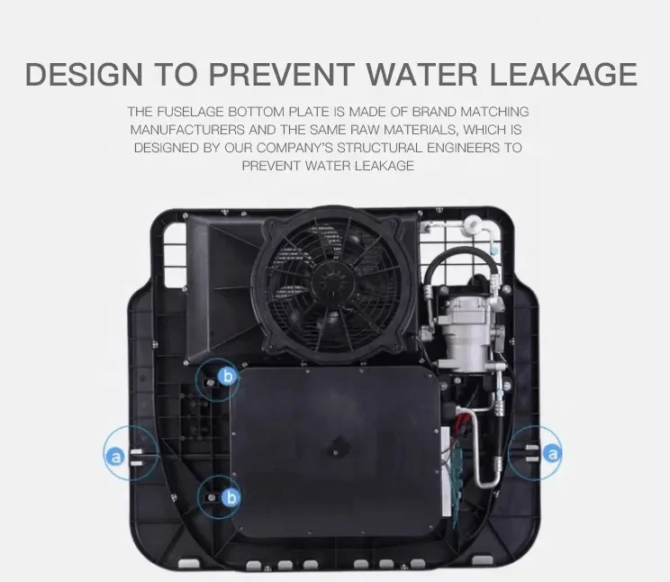 رقيقة الحجم على السطح مكيف الهواء شاحنة متنقل RV قارب يخت Minivans التيار المتناوب Uni 12 فولت 24 فولت مكيف الهواء