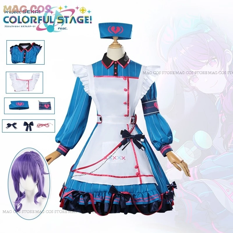 

Project Sekai Colorful Stage Feat A Cat-Eared Ghost Guide Asahina Mafuyu Cosplay Miad Dress Wig Women Outfits Cosplay Costumes