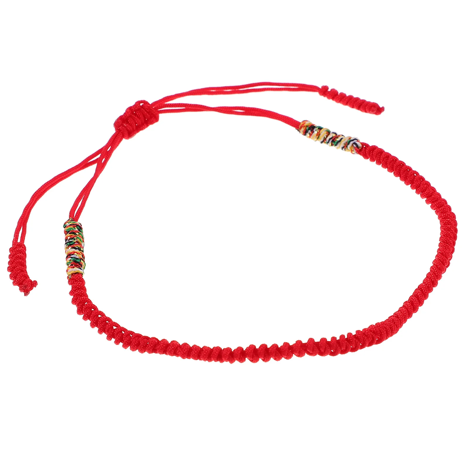 سلسلة حمراء منسوجة سوار قابل للتعديل عقدة سحر حبل سوار خفيفة الوزن المنسوجة يدويا حماية الحظ المعصم مجوهرات أنيقة