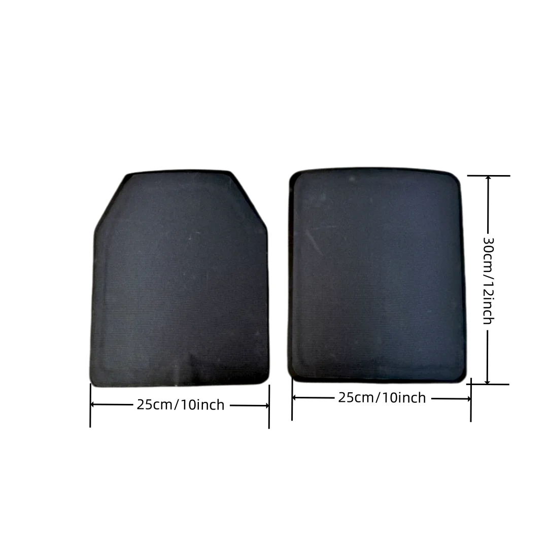 Set di piastre antiproiettile da 2 pezzi, 4,5 mm di spessore, armatura in acciaio composito antiproiettile, gilet tattico, piastra toracica, piastra di protezione esterna