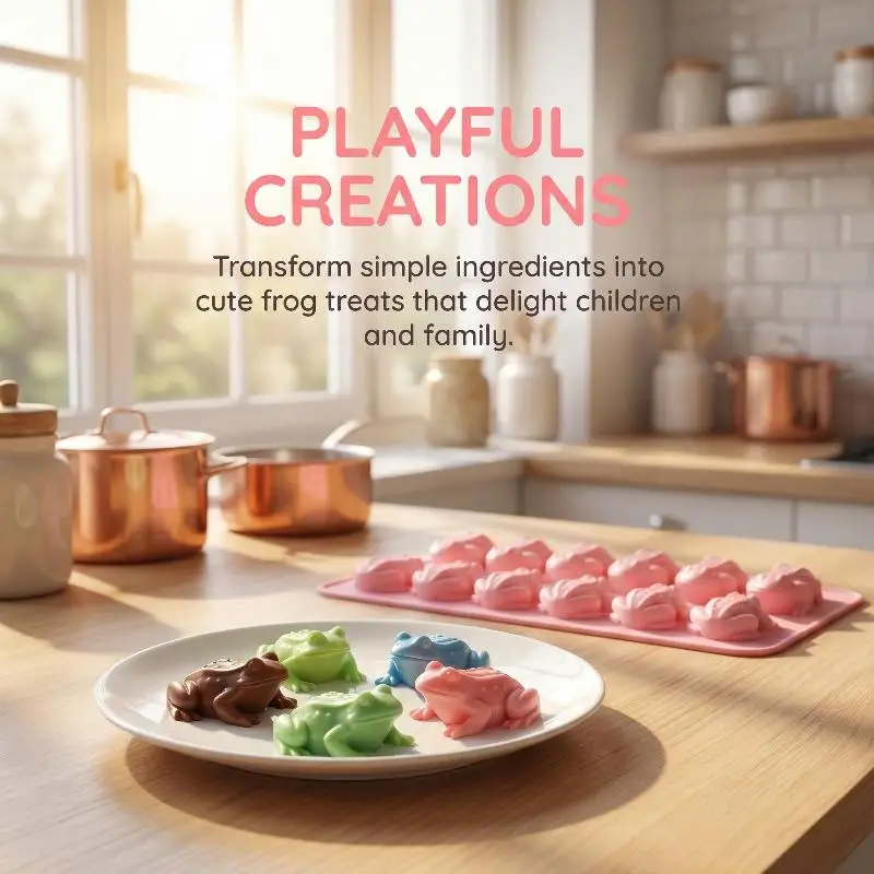 Frog Shaped Silicone Mold 3D Animal Nonstick Tray for Cake Chocolate Candy Baking Homemade Party Kitchen Tool