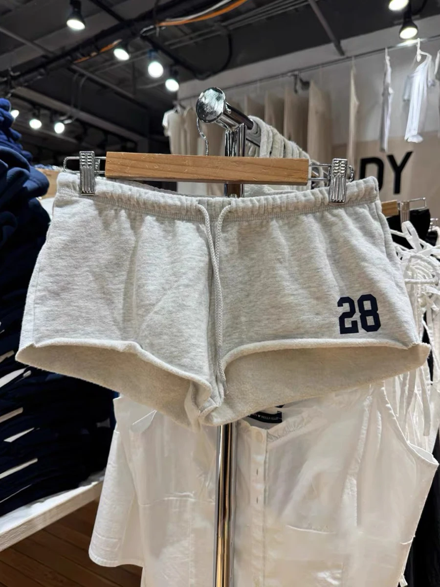 Short de sport imprimé voilier pour femme, taille élastique, décontracté, en coton, Harajuku, Vintage, Streetwear, été