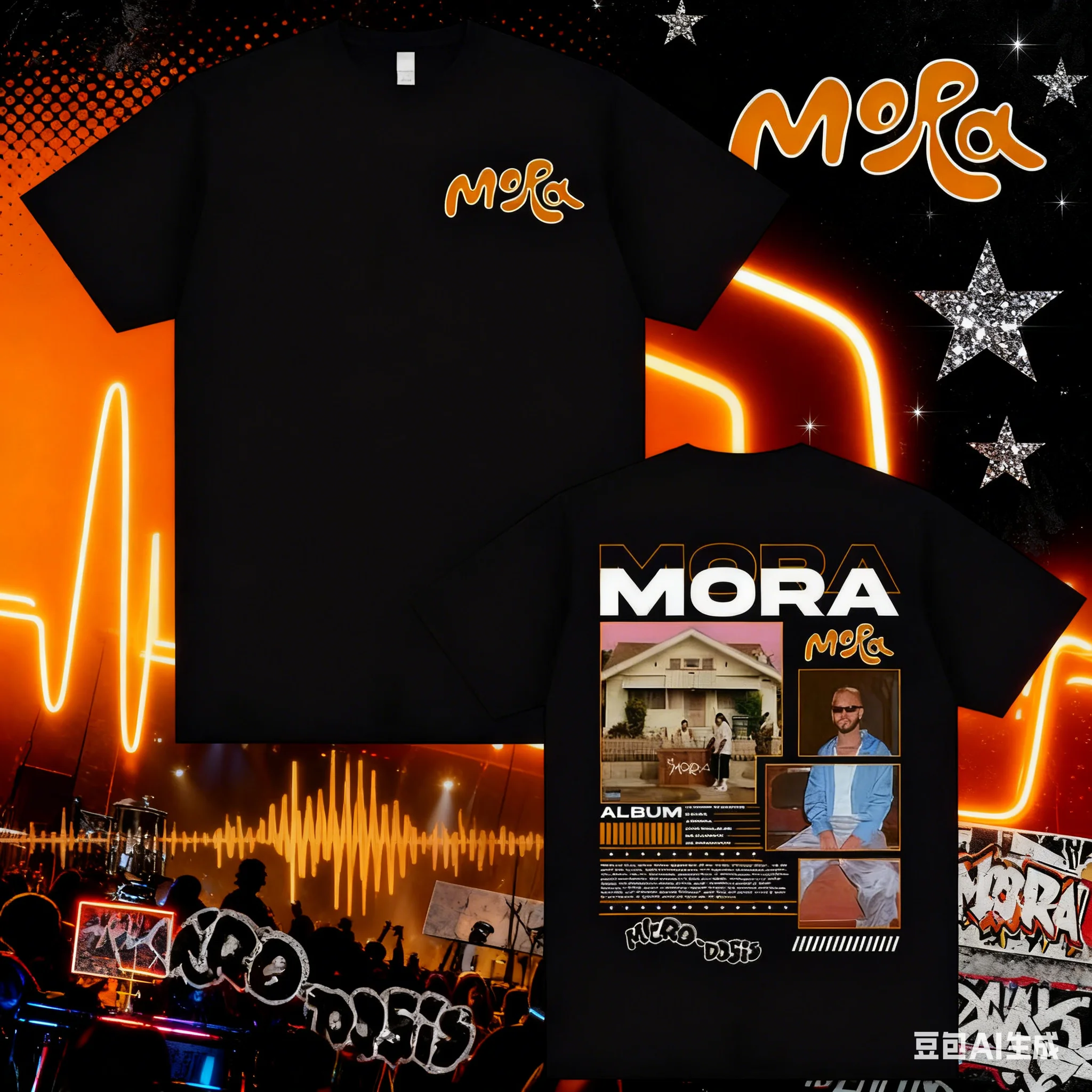 

Rapper Mora Lo Mismo Dela Otra Vez Tour 2025 Merch T-shirt, Vintage Hip Hop Men's Fashion T-shirt, Unisex Short-sleeved T-shirt