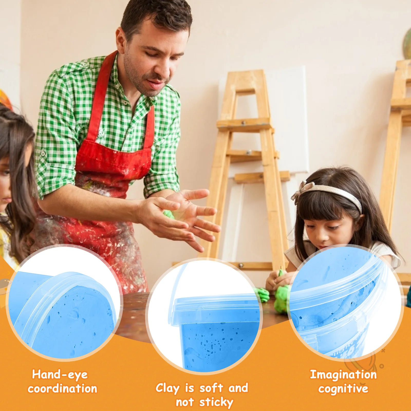 

2 шт., ультра легкая глина с героями мультфильмов, сделай сам, яркий чистый цвет, воздушно-сухая глина для моделирования, обучающая игрушка, креативный набор для моделирования