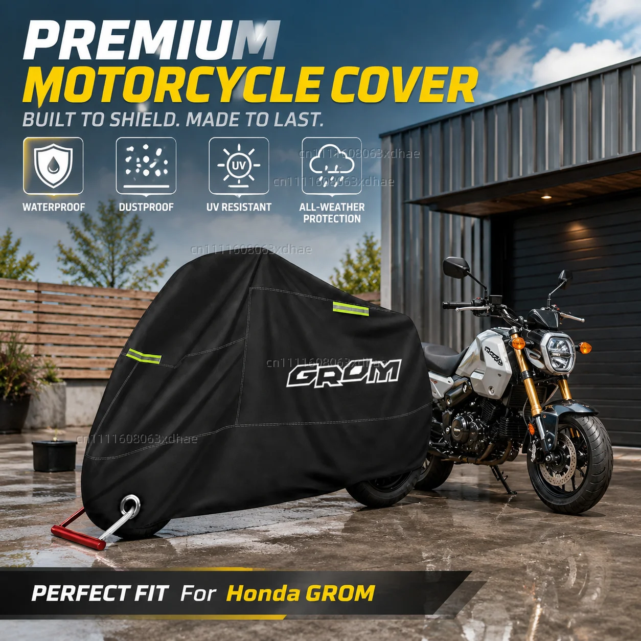 Premium Motorcycle Cover All Weather Dust Rain UV Protection 190T Oxford Cloth For For Honda GROM MSX125 MSX 125 GROM SP