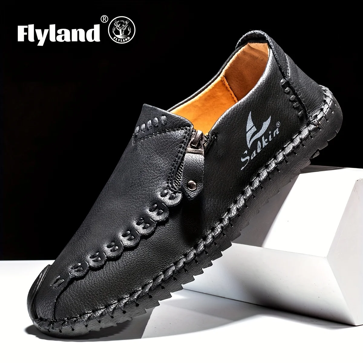 Leather Casual Sneakers for Men Motorcycle Shoes 2024 New In Waterproof Men Luxury Dress Loafers Shoes Footwear