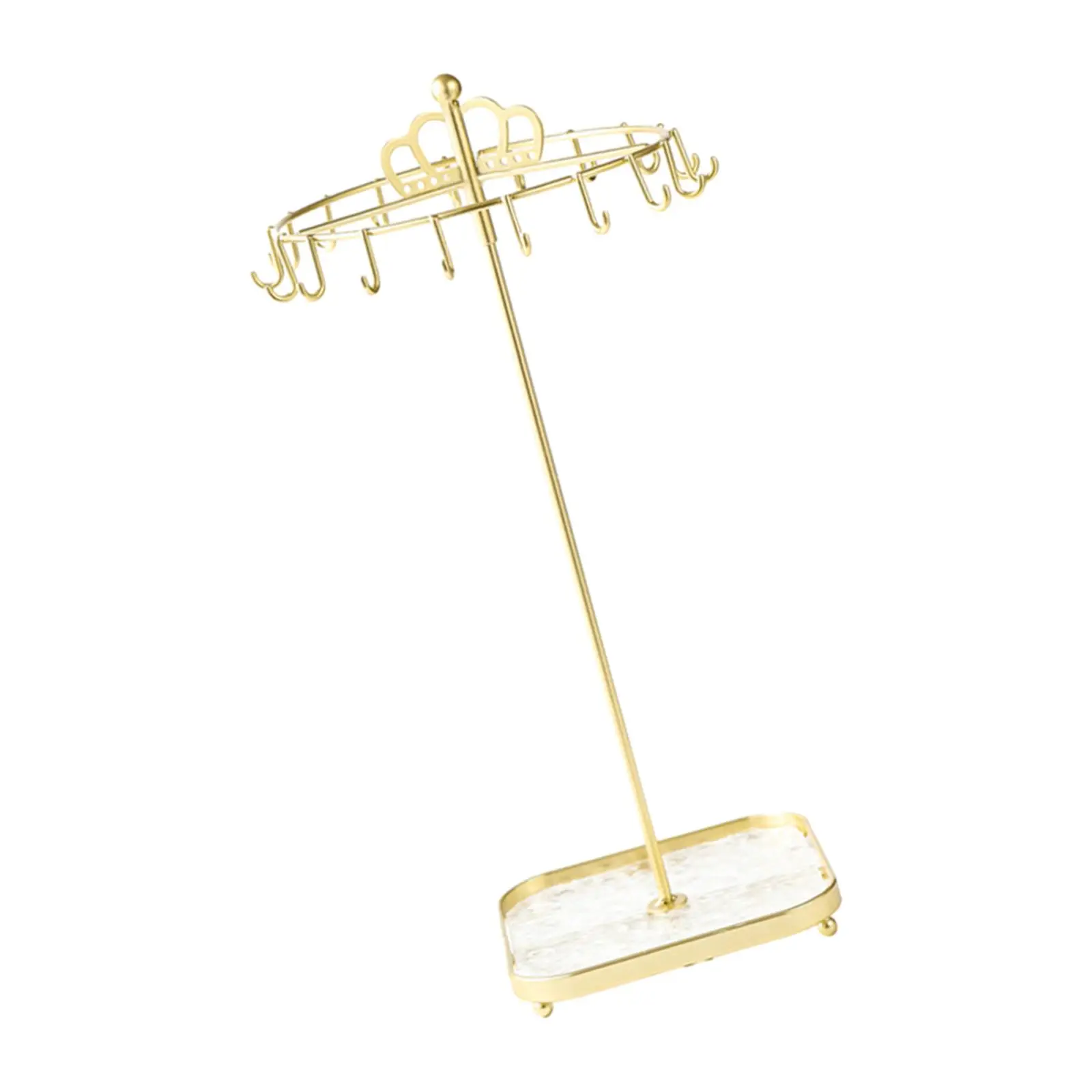 Rotating Jewelry Holder Stable Base Iron Necklace Earring Storage Shelf for Watches Earrings Bracelet Show Jewelry Retail Store
