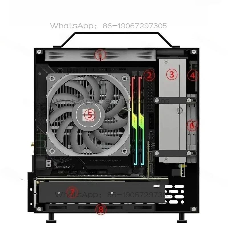 Mini A24-V5 2.0 Dual Slot Single Display 1u Power Supply Itx Chassis Double-sided Chamfering