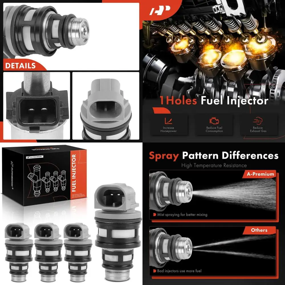 

Набор из 4 топливных форсунок A-Premium, совместимых с Chevrolet Beretta, Cavalier, Corsica, LLV, Lumina, S10 и GMC Sonoma и Buick Ce