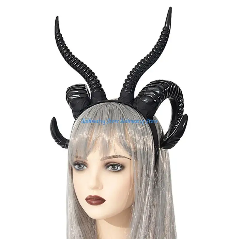 

573B Gothic Sheep Horn Cosplay Party Cartoon COSPLAY Halloween Dark Series Role Costume Proms Party Live Show Headwear
