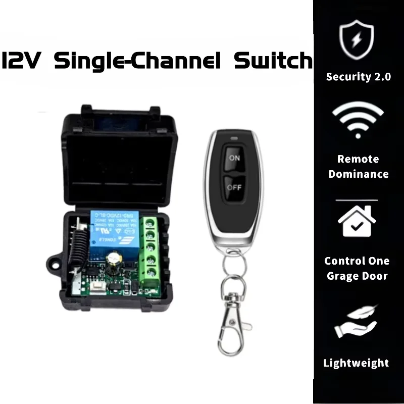 RF 433Mhz 10A Relay Receiver and Transmitter DC 12V Remote Control Wireless Switch For Door Electromagnetic Lock