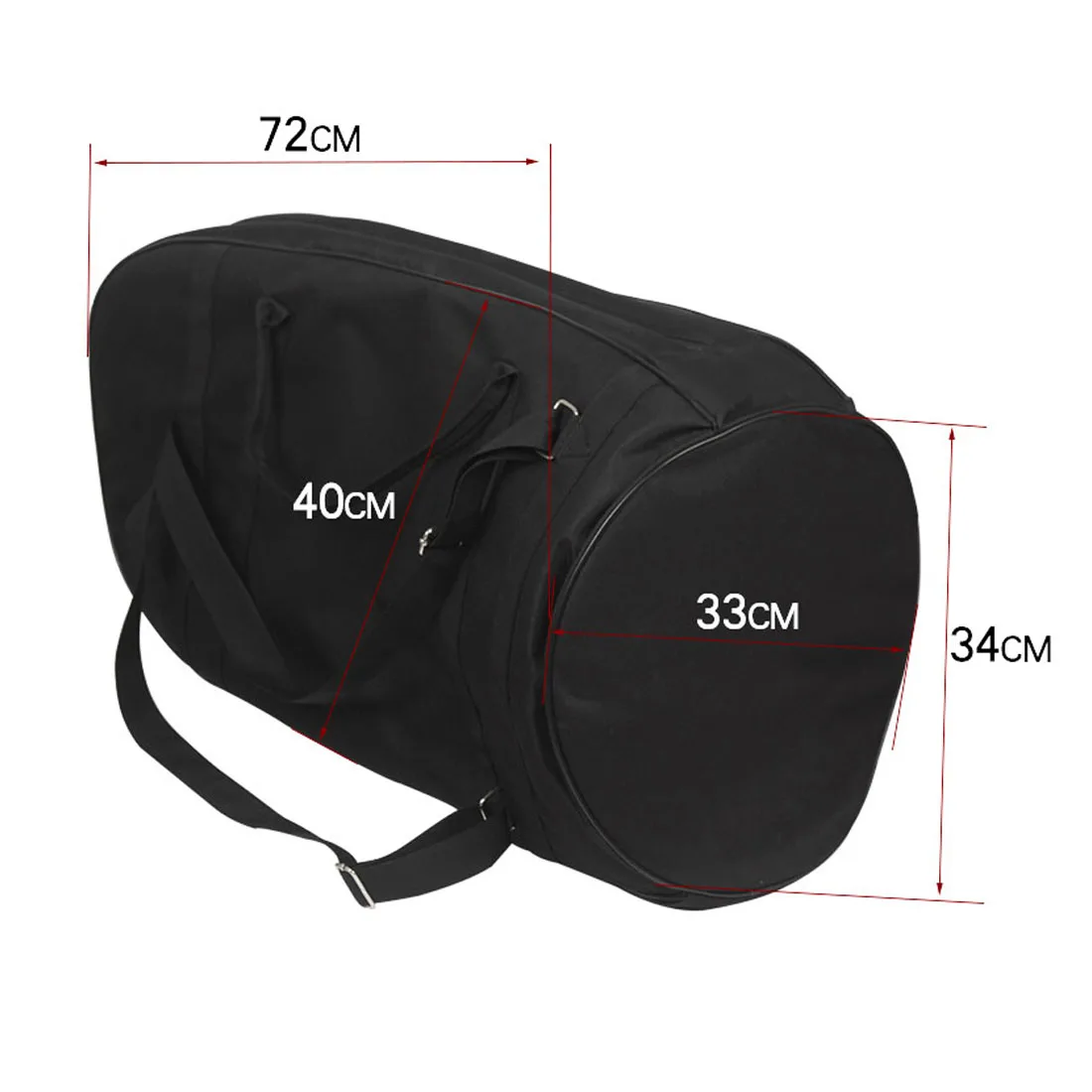 Black Oxford Cloth Musical Instrument Bag Waterproof Horn/Tenor/Tuba Backpack Portable Musical Instrument Bag