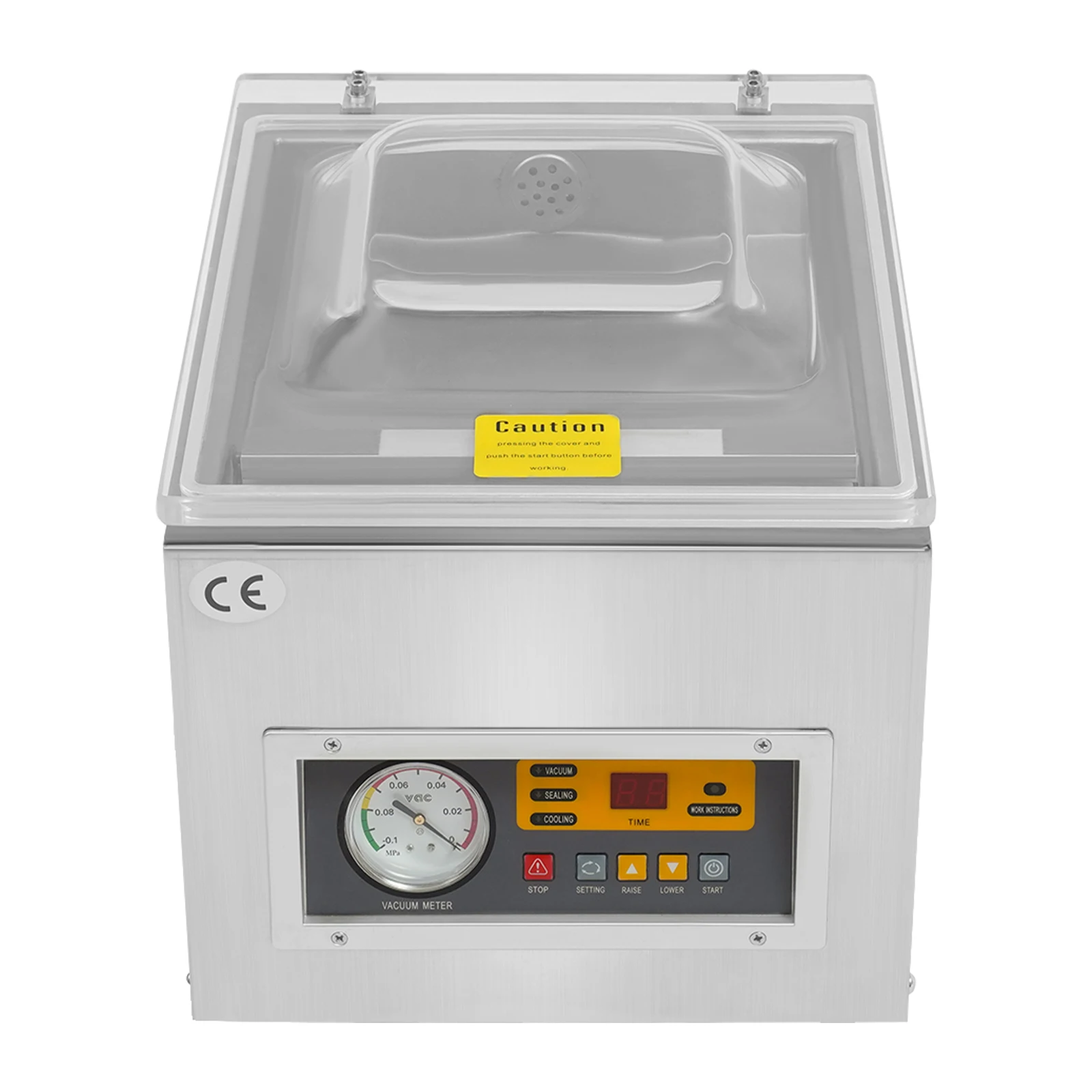 Máquina automática de envasado al vacío de escritorio Dz-260s, enchufe estadounidense de 110v, acrílico de acero inoxidable, adecuado para alimentos, granos y frutas