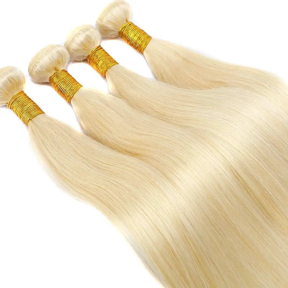 613 miodowe blond proste doczepy z włosów brazylijskie pasma splotów włosów 100 g/sztuka 12-32 cali oferta wiązki ludzkich włosów