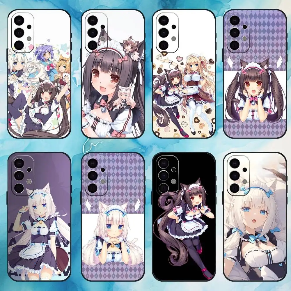 

N-Nekopara girls Game Phone Case For Samsung S25,S24,S21,S22,S23,S30,Ultra,S20,Plus,Fe,Lite,Note,10,9,5G Black Cover