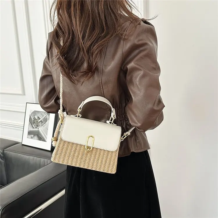 

Elegant Crossbody Handbag High End Luxury Leather Classic Designer Paris Style Vintage Casual Simple Fashionable Bag