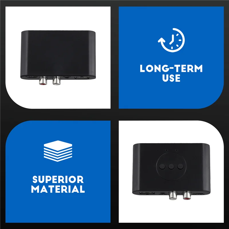 

Suitable Bluetooth 5.2 Audio Receiver RCA 3.5Mm AUX Jack Stereo Music Wireless Adapter With Mic For Car Kit Speaker Amplifier