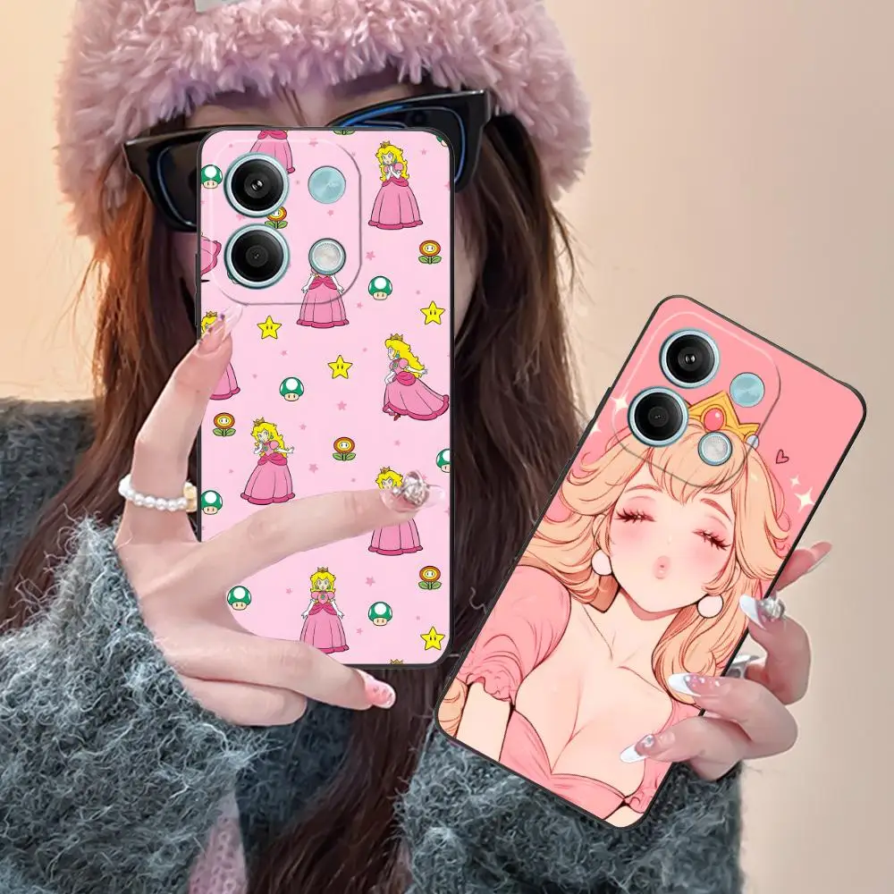 

Чехол для мобильного телефона «Принцесса Персик» для Xiaomi Redmi Note 14 13 12 11 A5 3 2 1 Pro Plus 4G 5G с цветной печатью, защитные мобильные телефоны