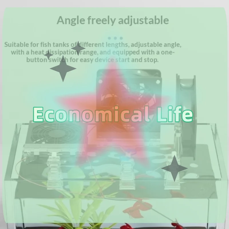 Adjustable Angle Aquarium Cooling Fan Variable Speed USB Fish Tank Fan Fast Cooling Quiet Fish Tank Cooler Reptile Terrarium