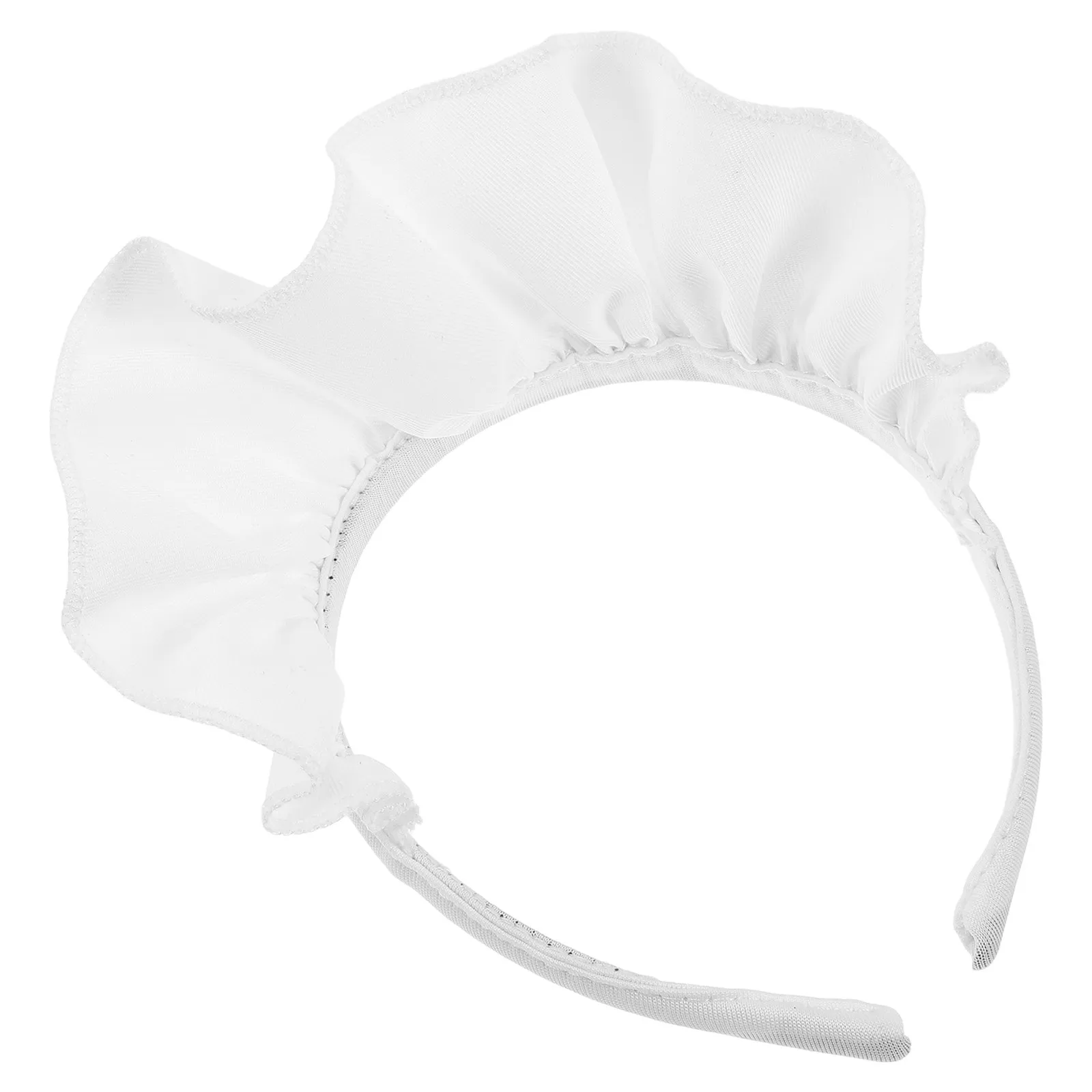 

White Japanese Maid Headpiece Cute Lolita Hairband Soft Headband for Cosplay Party Performance Accessory