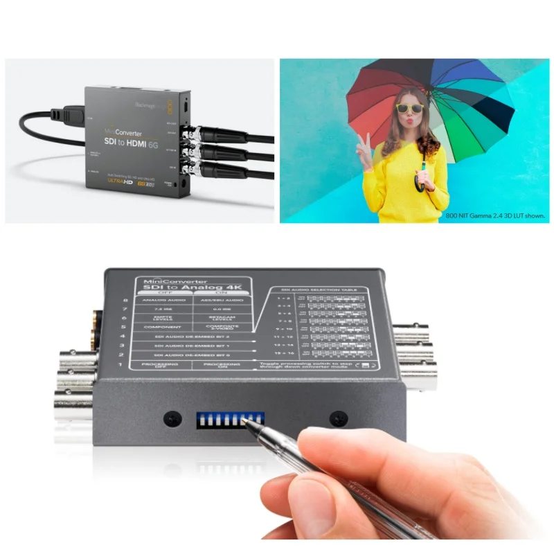 Blackmagic Design 6G-SDI Mini Converter Series 6G/SDI إلى الصوت/التناظري/التوزيع/UpDownCross HD/HDMI 6G/الألياف الضوئية