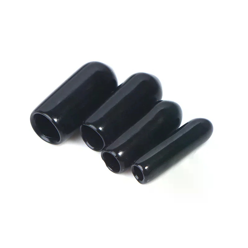 200pcs Rubber Round End Cap Cover For Pipe Screw Thread Protector Push-fit Caps Diy Headband Accessories
