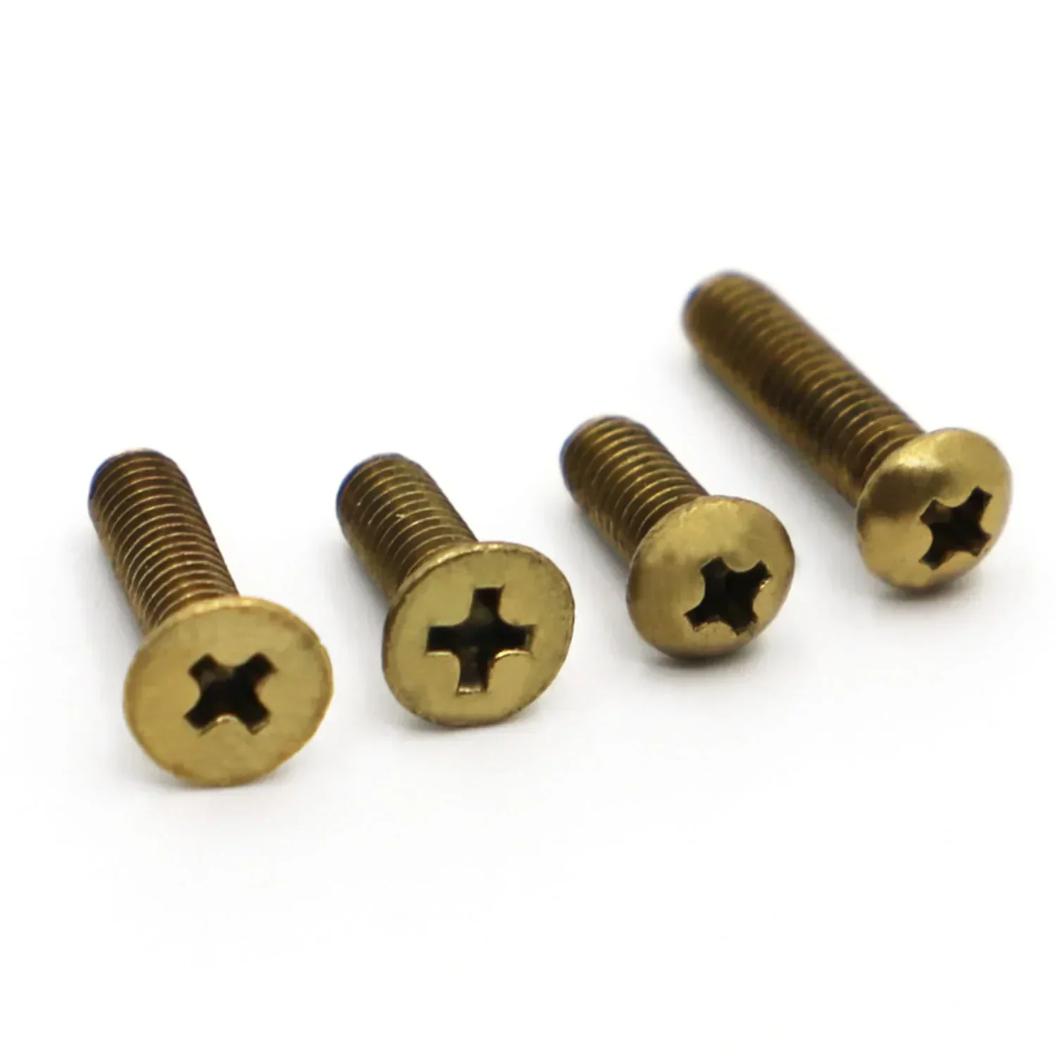 5-50pcs GB819 Cross Pan Head Copper Solid Brass Machine Screws Phillips Countersunk Flat Head Screw Bolt M2 M2.5 M3 M4 M5 M6