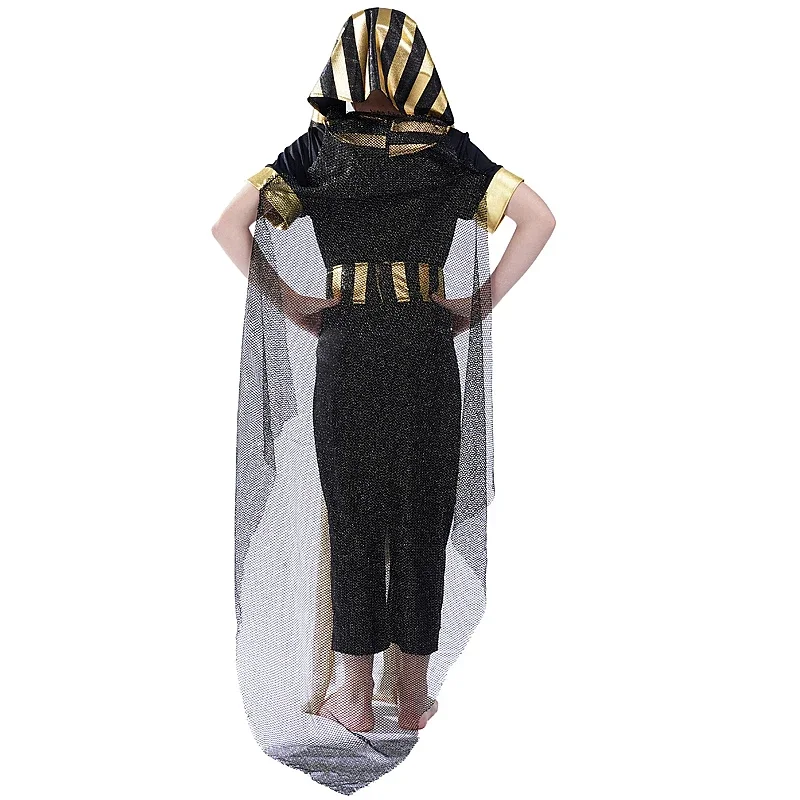 High Quality Ancient Egypt Purim Costume for Kids Egyptian Pharaoh Clothes Costumes Disgusie Halloween Boy's Egypt Priest Costum