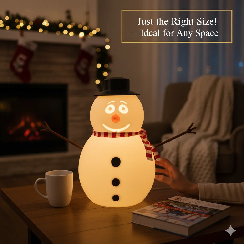 

Говорящий анимированный снеговик с мигающими глазами и светящимися светодиодными фонарями, Рождественский декор с голосовым управлением, украшение для стола, дисплей для комнаты