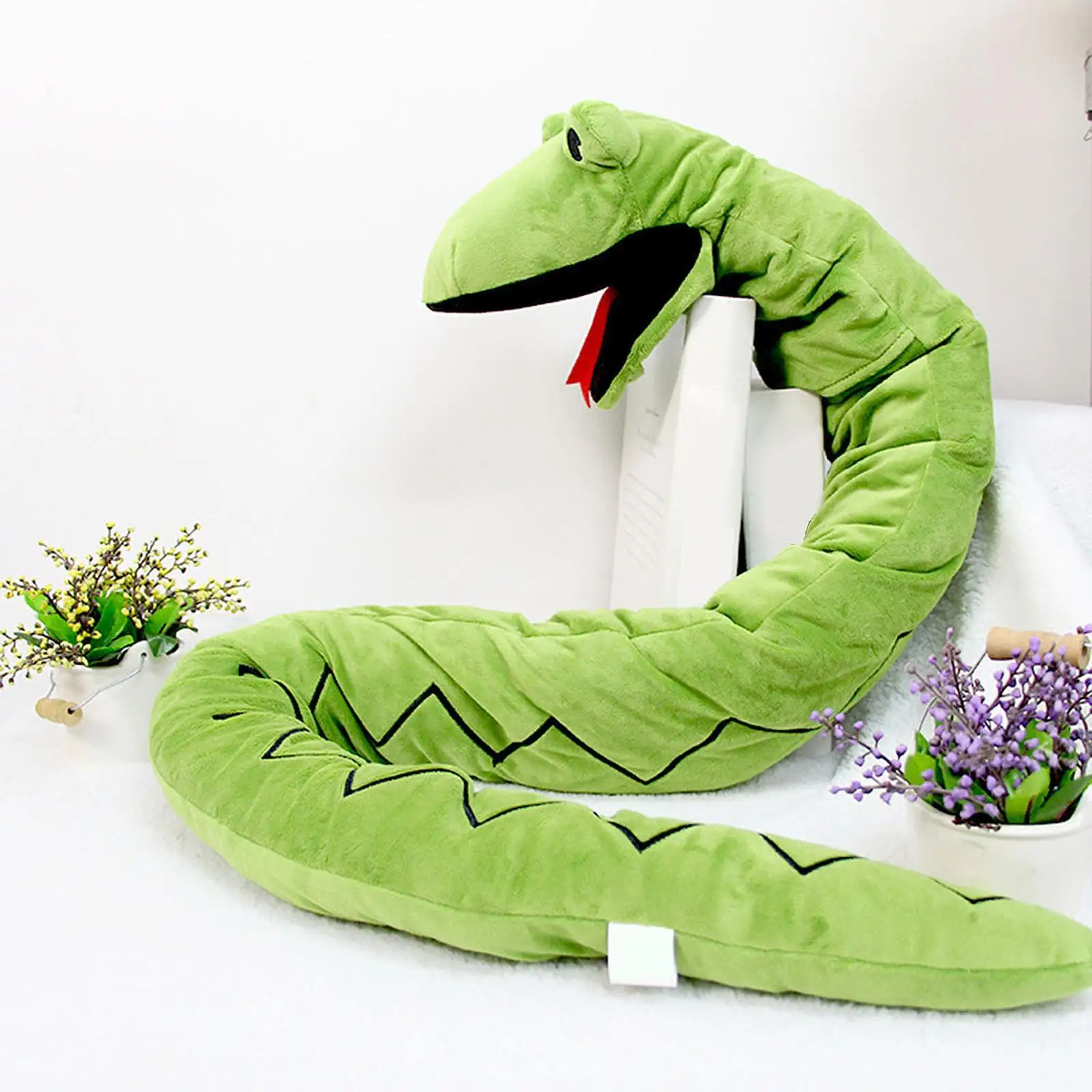 

Snake Hand Puppet Role Play Realistic Imaginative Movable Mouth Jokes Stuffed Animal Toy for Preschool Kids Toys Gift Teaching