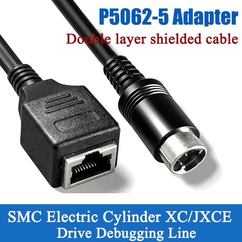P5062-5 Conversion Cable Adapter Suitable for SMC Electric Cylinder JXC/JXCE Drive Debugging Download Data Cable 0.2 meters