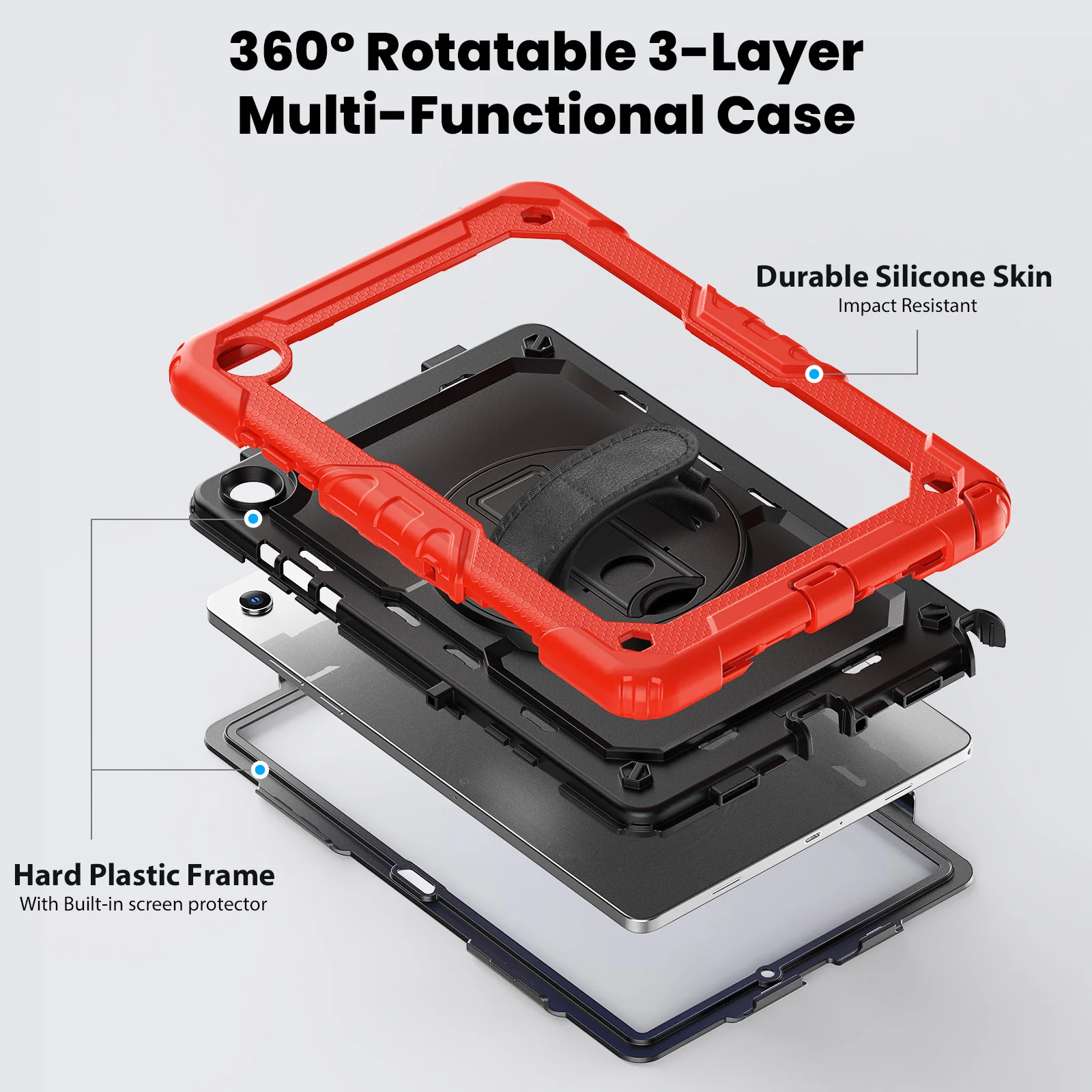 Heavy Duty Case for Samsung Galaxy Tab A9Plus 11 inch A11Plus SM-X230 SM-X210 SM-X216B A9+ A11+ 11