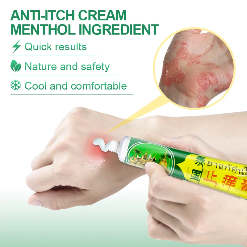 20g Only $0.99 Thailand Psoriasis Cream Menthol Cooling Balm Inhibits Skin Fungu Anti-itch Ointment Treat Rash Eczema Dermatitis