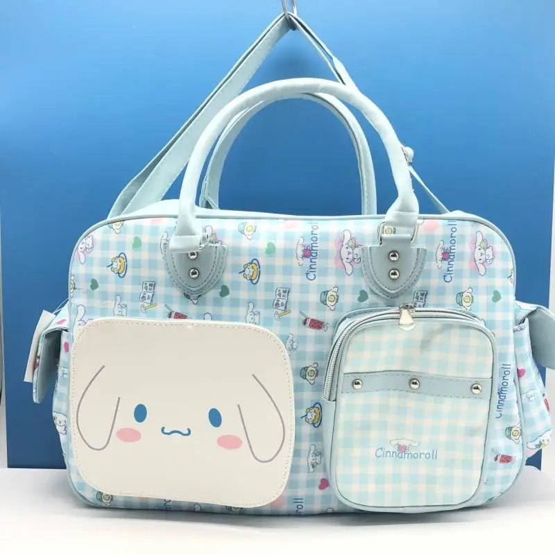 New Kawaii Hello Kitty Travel Storage Bag Cute Bow Sanrio Cartoon Fashion Women Crossbody Tote Bags Large Capacity Luggage Bag